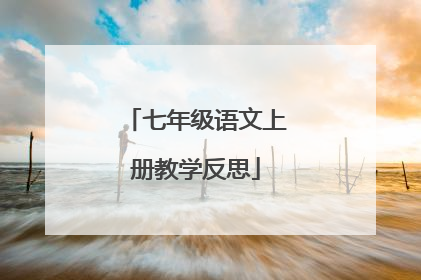 七年级语文上册教学反思
