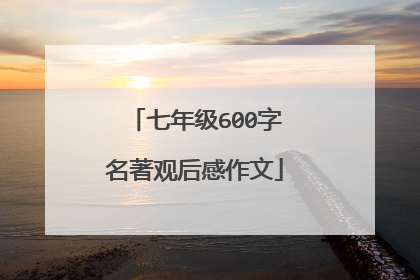 七年级600字名著观后感作文