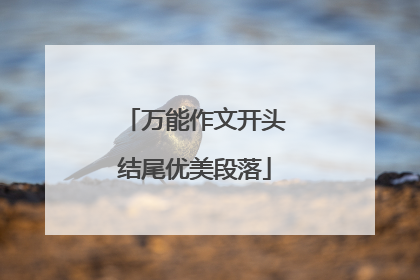 万能作文开头结尾优美段落