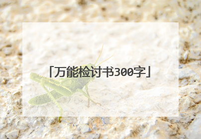 万能检讨书300字