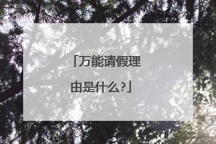 万能请假理由是什么?