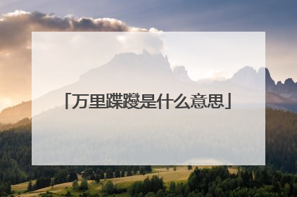 万里蹀躞是什么意思