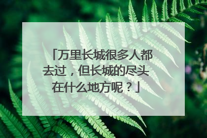 万里长城很多人都去过,但长城的尽头在什么地方呢?