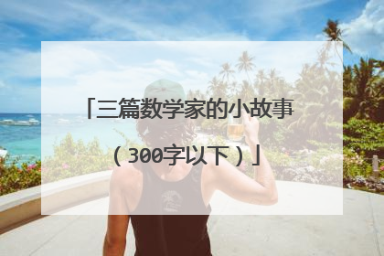 三篇数学家的小故事（300字以下）