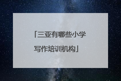 三亚有哪些小学写作培训机构