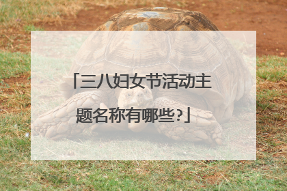 三八妇女节活动主题名称有哪些?