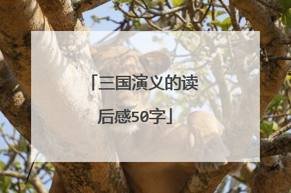 三国演义的读后感50字