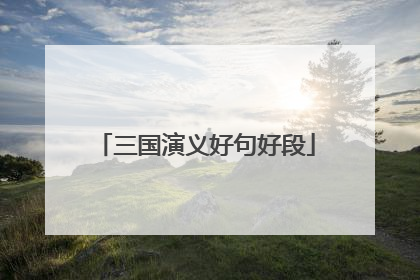 三国演义好句好段