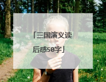 三国演义读后感50字