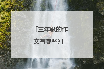 三年级的作文有哪些?