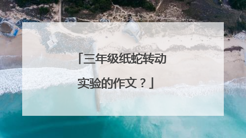 三年级纸蛇转动实验的作文?