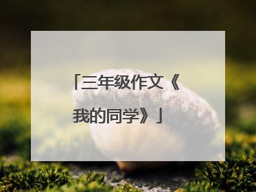 三年级作文《我的同学》