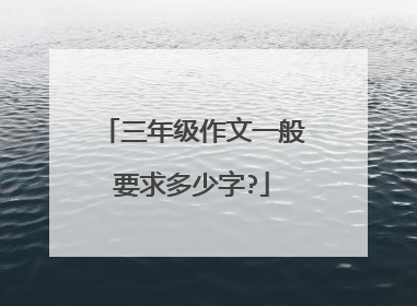 三年级作文一般要求多少字?
