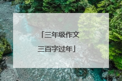 三年级作文三百字过年