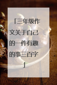 三年级作文关于自己的一件有趣的事三百字
