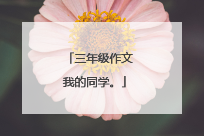 三年级作文我的同学。