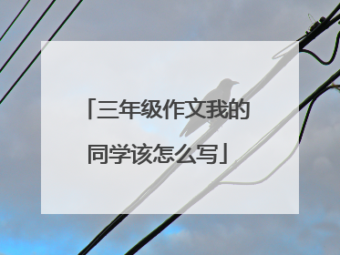三年级作文我的同学该怎么写