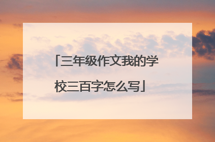 三年级作文我的学校三百字怎么写