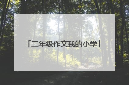三年级作文我的小学