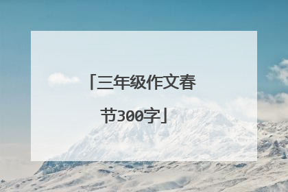 三年级作文春节300字