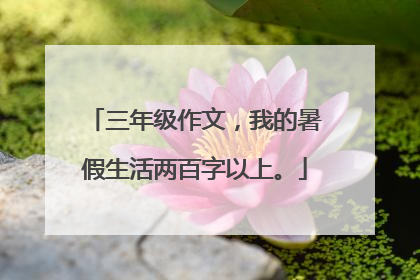 三年级作文，我的暑假生活两百字以上。