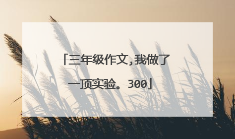 三年级作文,我做了一顶实验。300