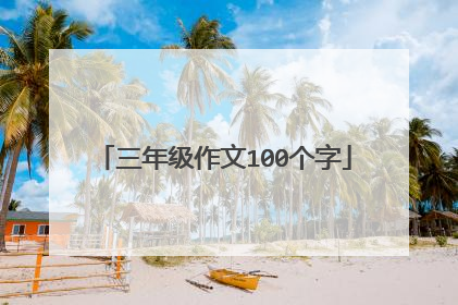 三年级作文100个字