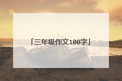 三年级作文100字