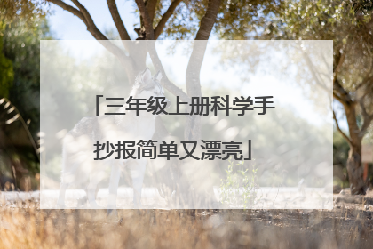 三年级上册科学手抄报简单又漂亮