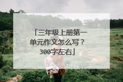 三年级上册第一单元作文怎么写?300字左右