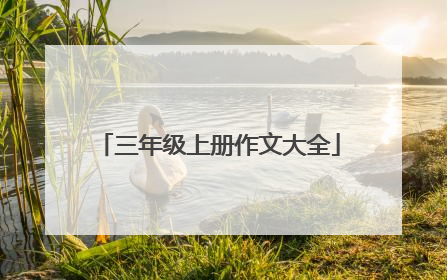 三年级上册作文大全