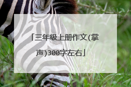 三年级上册作文(掌声)300字左右