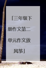 三年级下册作文第二单元作文放风筝