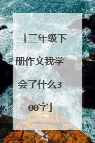 三年级下册作文我学会了什么300字
