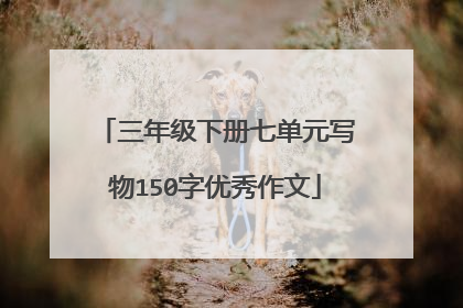 三年级下册七单元写物150字优秀作文