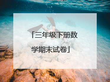 三年级下册数学期末试卷