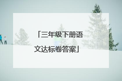 三年级下册语文达标卷答案
