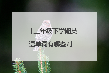 三年级下学期英语单词有哪些?