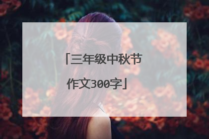 三年级中秋节作文300字