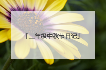 三年级中秋节日记
