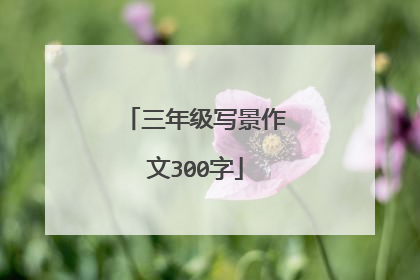 三年级写景作文300字