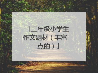 三年级小学生作文题材（丰富一点的）