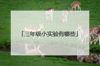 三年级小实验有哪些