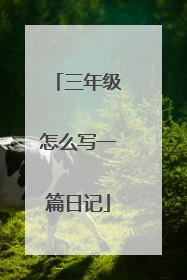 三年级怎么写一篇日记