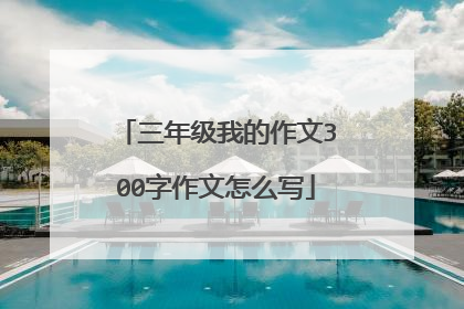 三年级我的作文300字作文怎么写