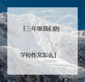 三年级我们的学校作文怎么
