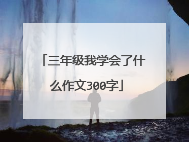 三年级我学会了什么作文300字