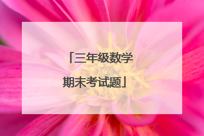 三年级数学期末考试题