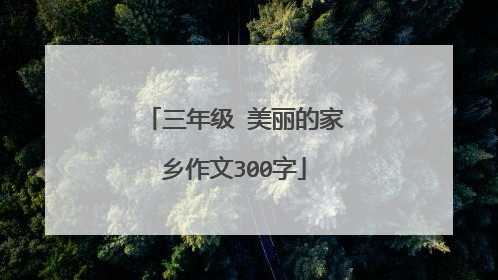 三年级 美丽的家乡作文300字