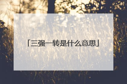 三强一转是什么意思